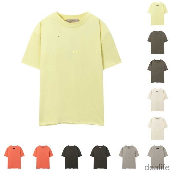 

mens womans essent t shirts essentail loose high street couple short sleeve fashion casual clothing essentiel eqhy, White;black