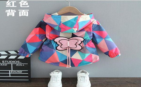 

2022 new spring summer autumn girls fashion thin flower hooded jacket baby kids children sweet coat4423739, Blue;gray