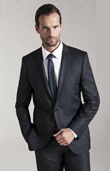 

new 2019 design tuxedos man suit slim fit groomsman bridegroom suits jacketpantstievest qh1071218227, Black;gray