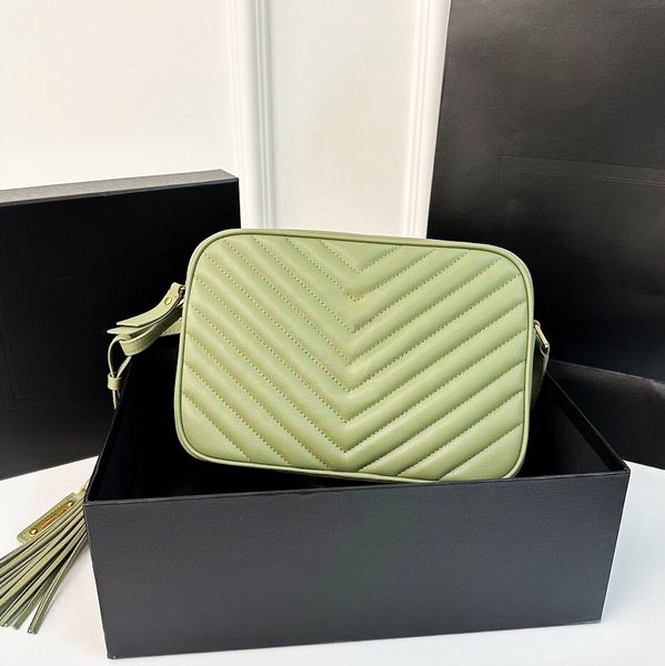 

fashion womens designer lou quilted tassel camera bag handbag genuine leather shoulder bag luxury mens cleo cross body totes purse sport out