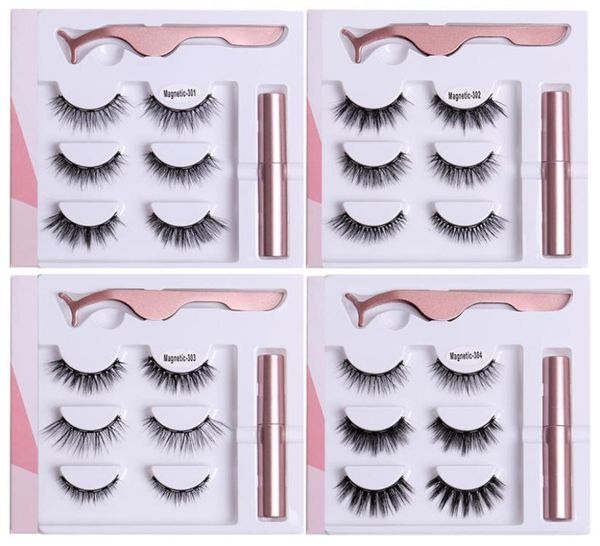 

thick natural magnetic false eyelashes soft light no glue needed fake lashes hand made reusable multilayer eyelashes extensions wi1653193