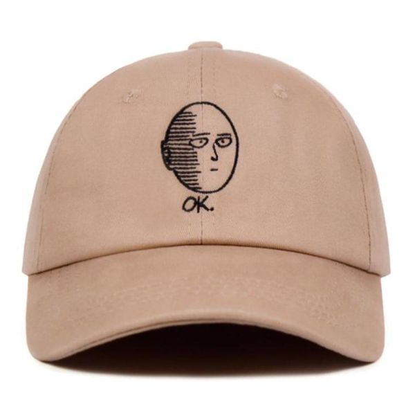 

one punchman dad hat 100 cotton saitama baseball cap anime fan embroidery funny hats for women men ok man one punch man94042933028723, Blue;gray
