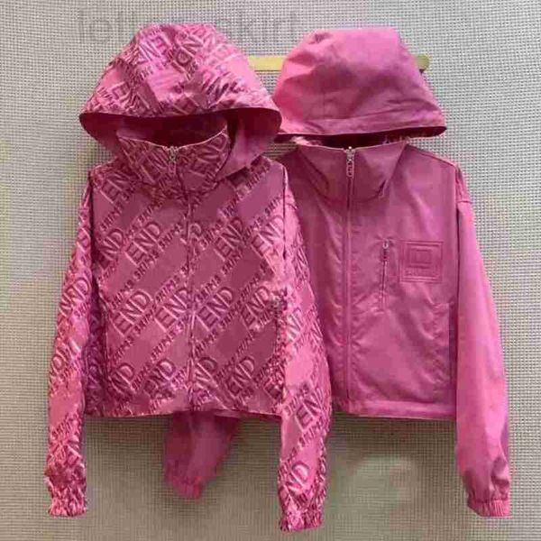 

women's jackets luxuriousdesigner capsule collection hooded fashion reversible full letters long sleeve jacket c136 550d, Black;brown