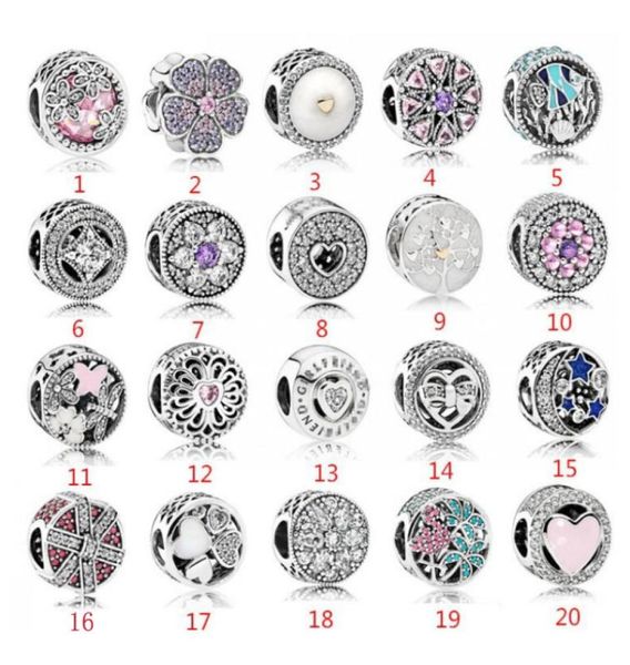 

925 sterling silver diy beads fashion charm bracelets for women flowers beads bracelet heartshaped love beads bracelet jewelry7846216, Black