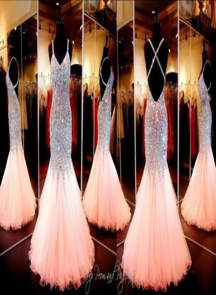 

amazing coral mermaid prom dress sweetheart neckline open back pageant evening gowns with full beaded crystal custom real picture 9201268, Black