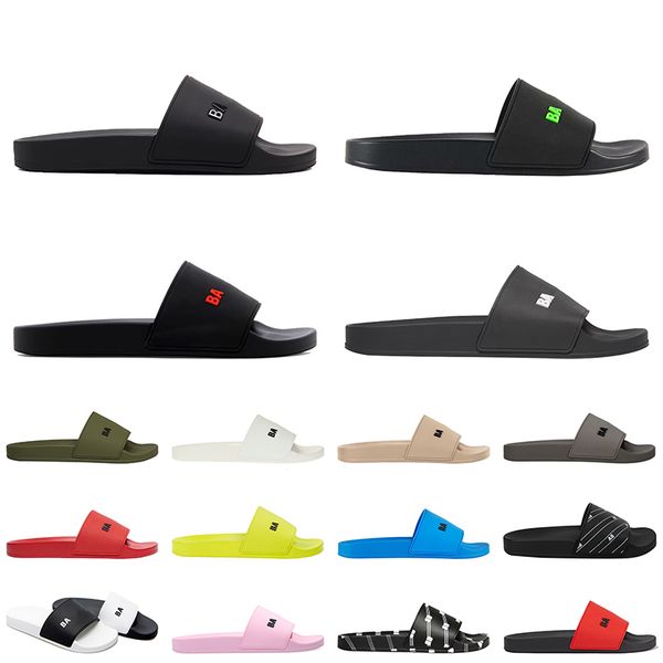 

2023 classic pool slide fashion slipper slide sandals slippers for men women designer beach flip flops slipper foam pool slides outdoor beac, Black