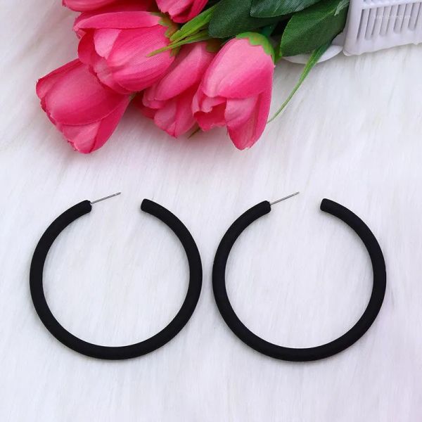 

hoop earrings 2023 geometric acrylic circle c for women sweet simple statement hoops ear jewelry birthday gift orecchini, Golden