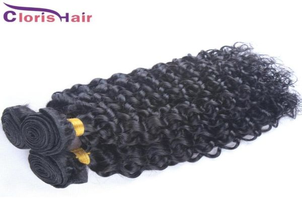 

shiny kinky curly hair weave unprocessed raw russian burmese chinese virgin human hair bundles 3 pieces unprocessed jerry cu2907273, Black