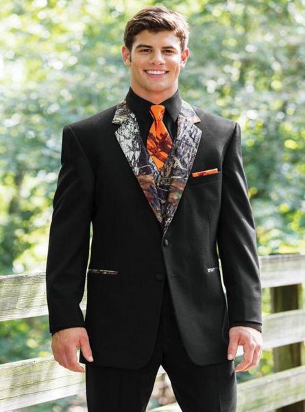 

black wedding tuxedos 2019 fashion designs two button camo notched lapel slim fit men suit prom suit jacketpant tie2472145, Black;gray