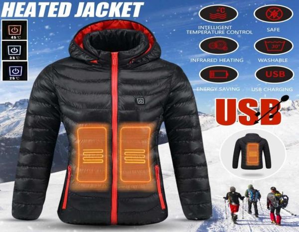 

electric heated jackets vest winter warm coats usb heating hoodie washable down cotton men women outdoor thermal clothing7954200, Blue;black