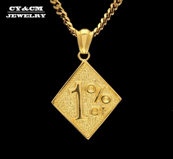 

cycm gold color one percent 1 er funny necklace trendy jewelry pendants cool men alloy biker pendant for male hip hop necklace288257072, Silver