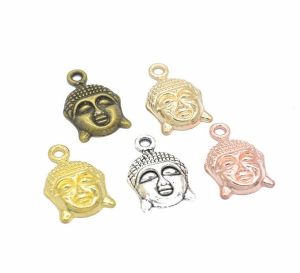 

bulk 200pcslot buddha head charms pendant yoga 2114mm meditation charms 6 colors good for diy craft2313739, Bronze;silver