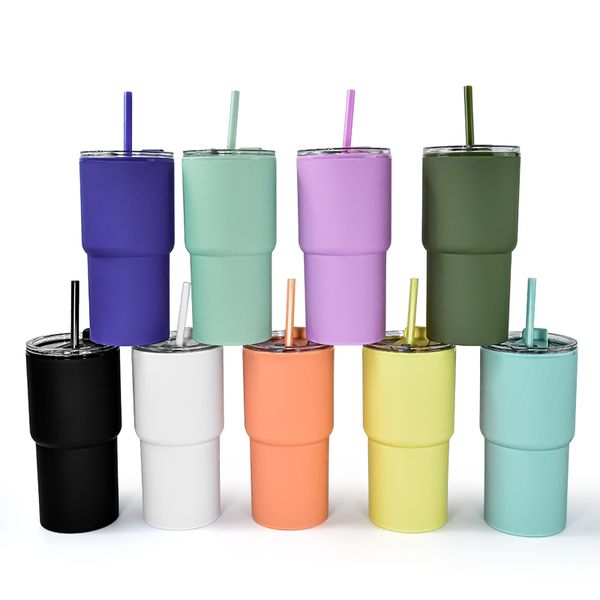 

17oz acrylic regulartumblers double wall acrylic tumbler with lid and corlorful straws reusable plastic cup colored travel mug