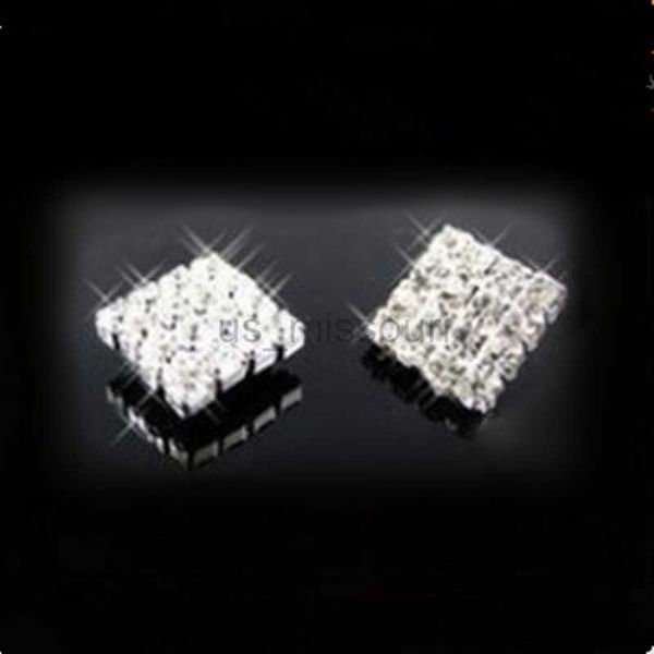 

stud jewelry wholesale cute shiny full crystal squared earrings vogue men women imitation rhinestone ear studs brincos j230529, Golden;silver