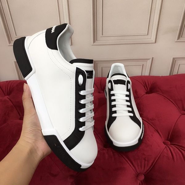 

new designer men womens sneaker casual shoes leather sneakers stripes white shoe flat platform walking 0529, Black