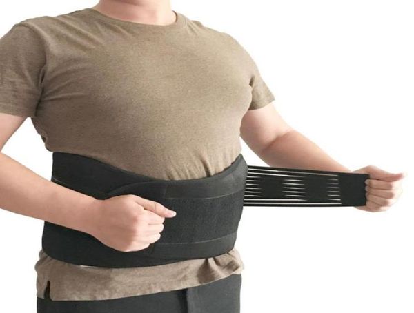 

xxxxl orthopedic neoprene compression back brace lumbar waist hip support belt for sciatica nerve pain low back pain3638234, Black;gray