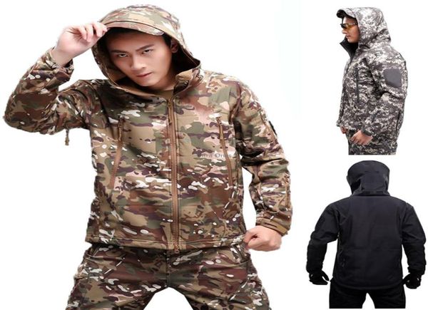 

tactical jacket multicam hiking hunting camping softshell clothes waterproof camouflage men windproof climbing cs coats6352549, Blue;black