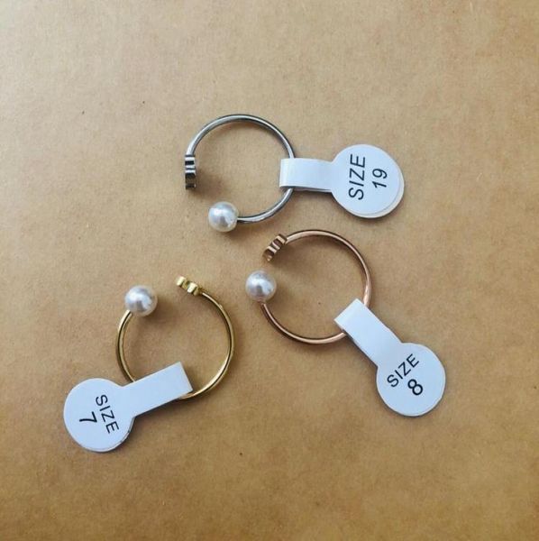 

anillo de oso stainless steel fashion ring for women spainish brand rings size 6789 women pearl open cuff finger rings7975930, Silver