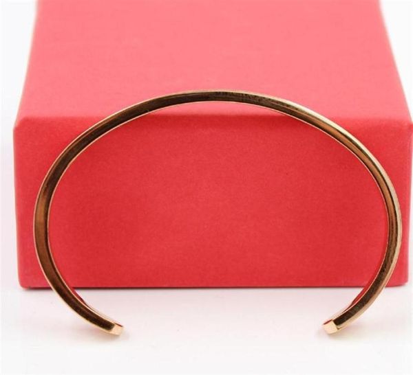 

luxury cuff design high qualtiy braceletsbangles for lover stainless steel opening bracelets wedding jewelry248j259w7094155, White