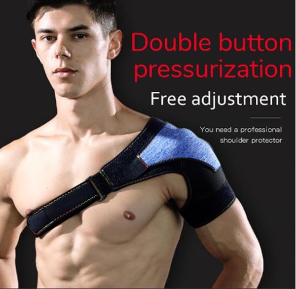 

shoulder belt sholder support guard protector band bandage shoulders corset strap back and brace healthcare pain warmer9750550, Black;blue