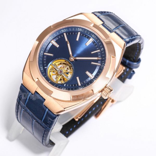 

tourbillon watch men watches overseas model wristwatch rubber strap deployant buckle sapphire gold 904l steel party suits club suit luxury s, Slivery;brown