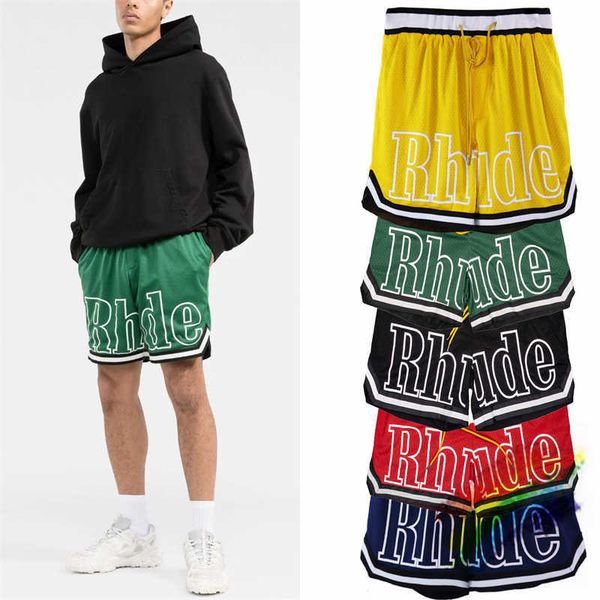 

men's shorts mesh shorts vintage men's women's pants 2023ss long with drawstring briefcase, White;black