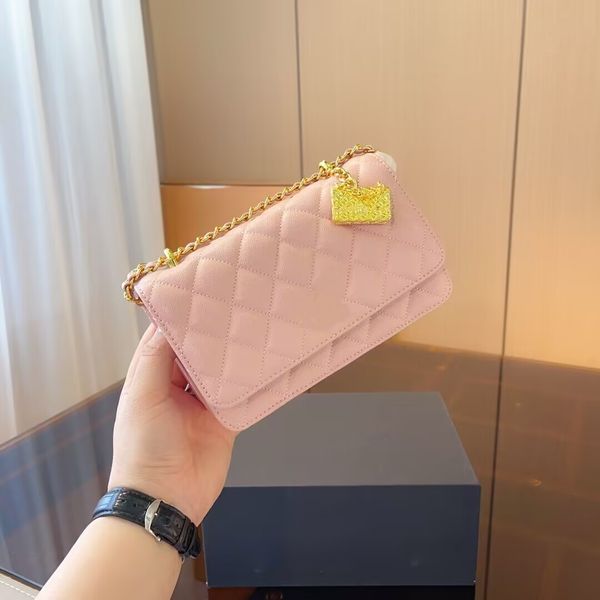 

lambskin trendy designer bags series wallet on chain matelasse quilted classic flap fashion purse card holder gold hardware phone