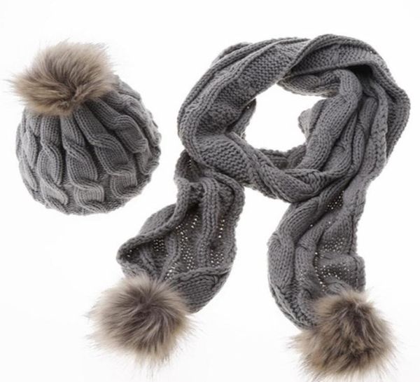 

wholenew arrival women winter hat scarf set knitted hat fashion lady warm hats casual cap korean style winter scarf set for w6402075, Blue;gray