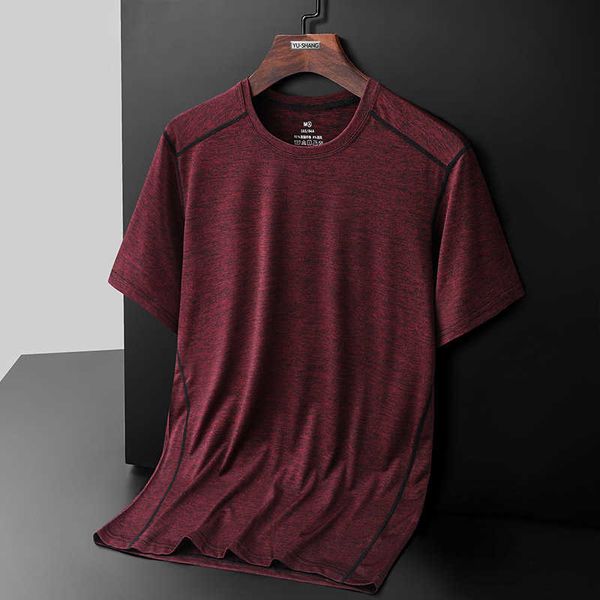 

2023 spring and autumn new ice silk short sleeve men's breathable ice cool t-shirt plussense 13eh9s, White;black