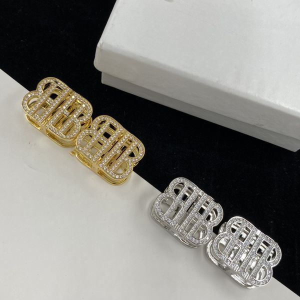 

2023 new earrings popular designer earrings new b family alphabet earrings,mens white gold stud earrings 3078, Silver