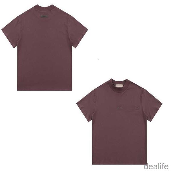 

essentail mens tshirts essent t shirt 23ss stylist letter print crew neck casual summer breathable womens shirts solid color tees cjpy, White;black