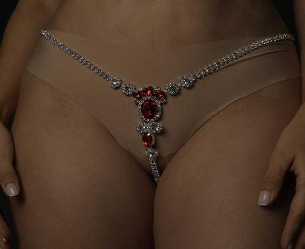 

stonefans rhinestone crystal thong woman bikinis panties bling jewelry waist beads belly silver underwear body chain gift p089566504