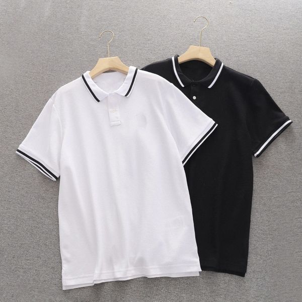 

designers polo men's simple short sleeve t-shirt cotton lapel business lapel tshirt classic light luxury fashion tees k1pf#, White;black