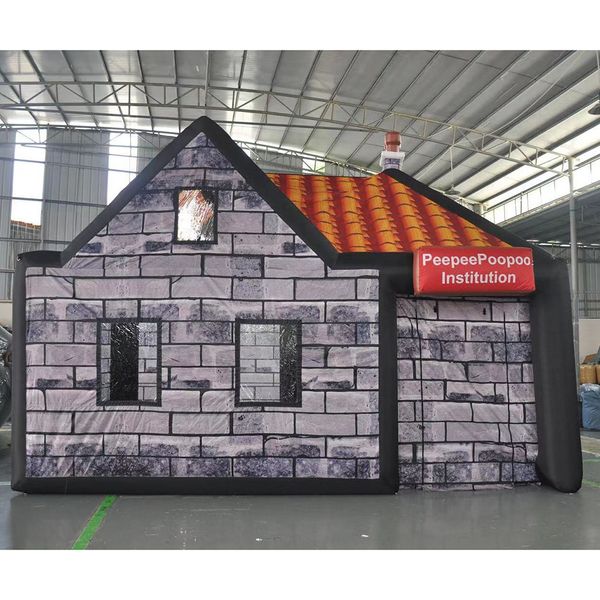 

6x4m 4x3m small oxford inflatable irish pub portable mobile pubs bar tent for night club party decoration
