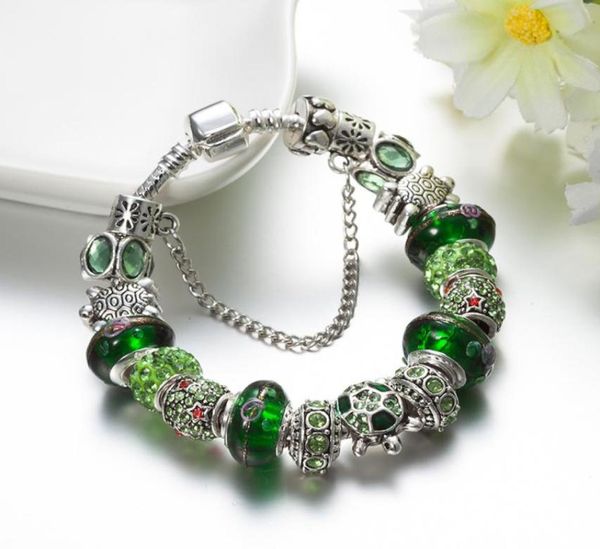 

wholemarine series charm bracelet luxury designer jewelry silver plated with box for pandora silverplated beaded bracelet bir5538275, Golden;silver