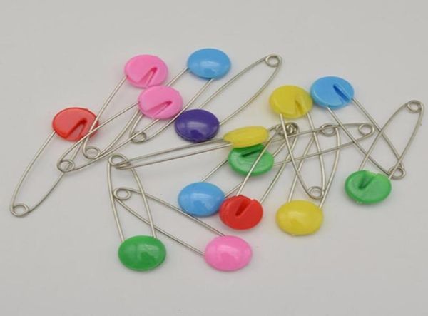 

200pcs 203903950mmlength baby diaper safety pins colorful lollipop plastic safety head whole2844034, Silver