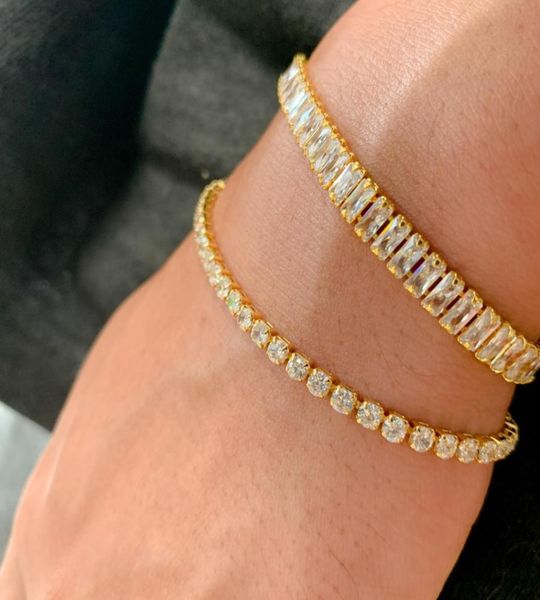 

cubic zirconia gold tennis bracelet chain bracelets for women men gold color hand cz homme jewelry4535596, Golden;silver