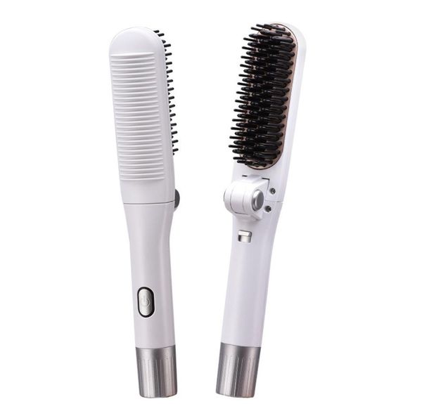 

portable foldable electric comb multifunction styling comb negative ion curling straight twoinone goddess hair straightener8798020