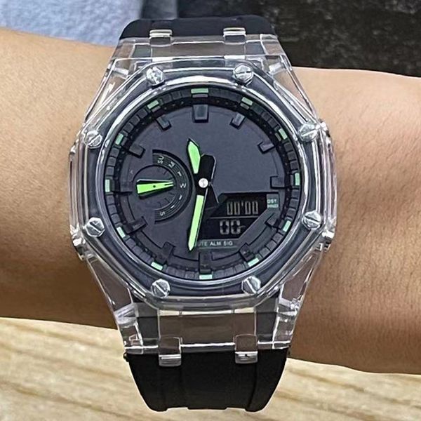 

2023 new watch fashion atmospheric stereo dial 3d design bleeding edition unique limited logo metal box for bubble packaging with box, Slivery;brown