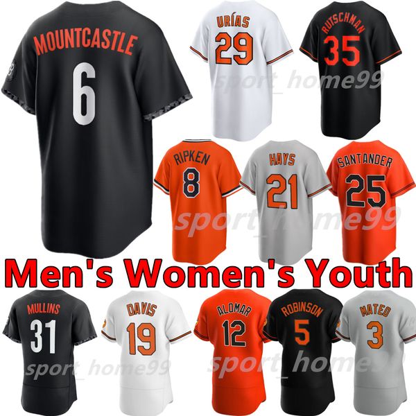 

2023 custom 35 adley rutschman jersey 2 gunnar henderson 25 anthony santander 21 austin hays 6 ryan mountcastle 12 adam frazier 3 jorge mate, Blue;black