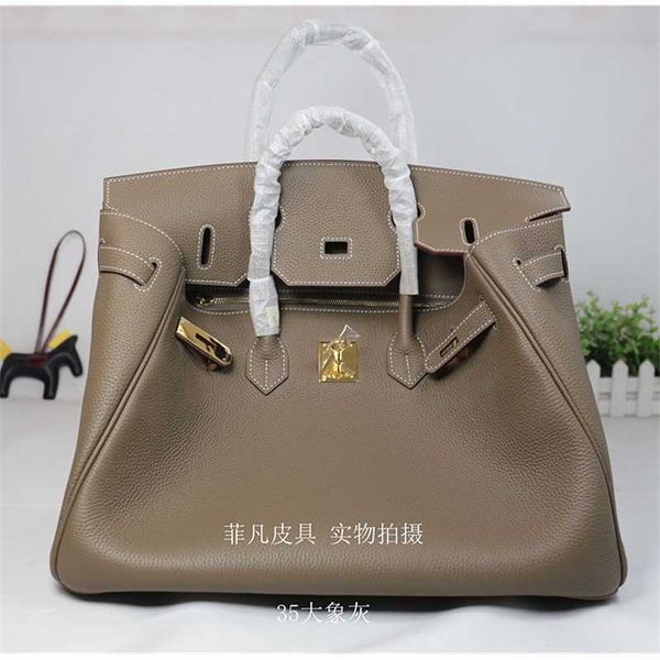 

birkins bag classic bk 25 30 35cm togo leather lychee pattern leather layer cowhide portable women's zc