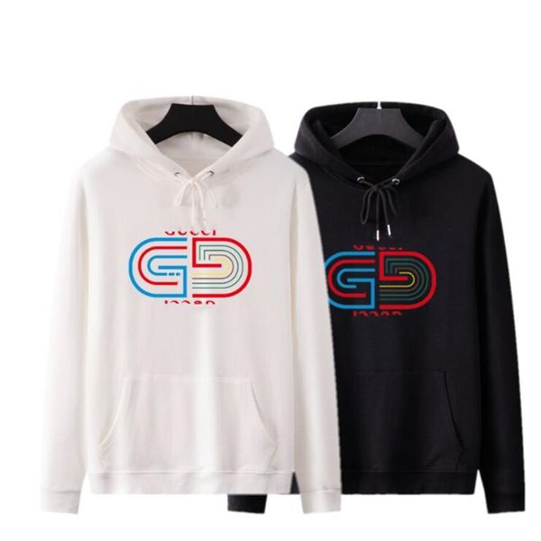 

23ggss autumn men's hoodies women's hoodies sweatshirts pure cotton casual fashion brand designer hoodie, Black