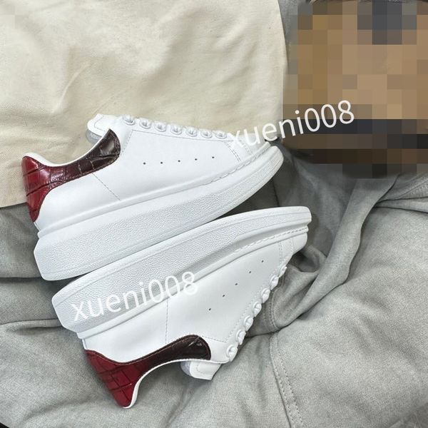 

fashion women men quality casual shoes designer leather lace-up sneaker running trainers letters flat printed sneakers, Red;white