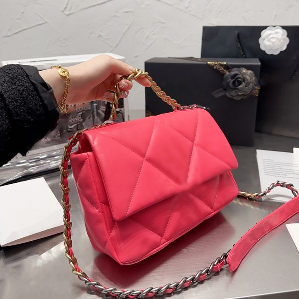 

womens 19 series classic flap designer crossbody bags lambskin genuine leather womens large capacity quilted totes pochette purses luxury ha
