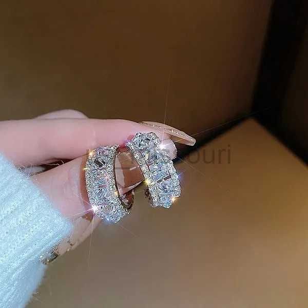 

stud korean fashion zircon earrings pendant earrings suitable for women crystal jewelry party wedding christmas gift j230529, Golden;silver