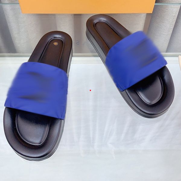 

2023 fashion luxury designer beach platform slippers sandals for women fashion embroider rubber mules flat summer ladies casual shoes sandal, Black