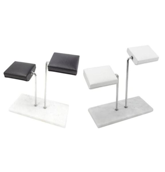 

jewelry pouches bags stable metal pu leather double watch holder display stand for showcase exposition2725959, Pink;blue