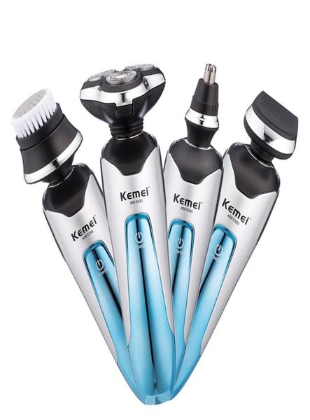 

kemei 3d rechargeable electric shaver electric razor floating beard shaver men shaving machine nose trimmer grooming kit261d2368427
