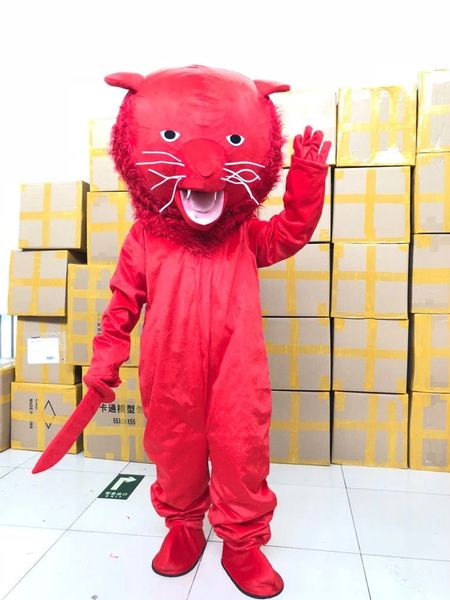 

mascot costume new sale foam red panther cartoon mascot costume christmas fancy dress halloween mascot, Red;yellow