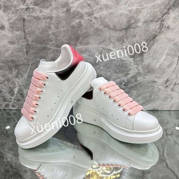 

new fashion women men quality casual shoes designer leather lace-up sneaker running trainers letters flat printed sneakers, Red;white